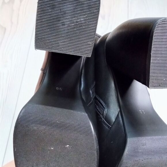 (S-4231) Ankle Boots for Women Fashion Round Toe Chunky High Heel Sz 38 (7.5) - Picture 8 of 12